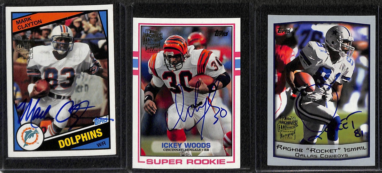 Lot Of 42 Football Legends Autograph Cards w. Newsome & Jones