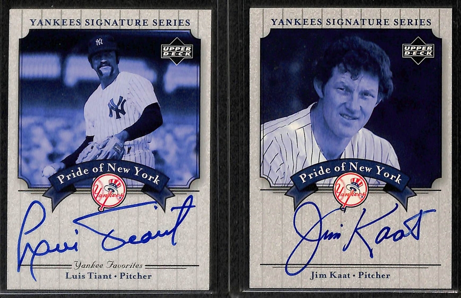 Lot Of 25 Yankees Autograph Cards w. Don Mattingly