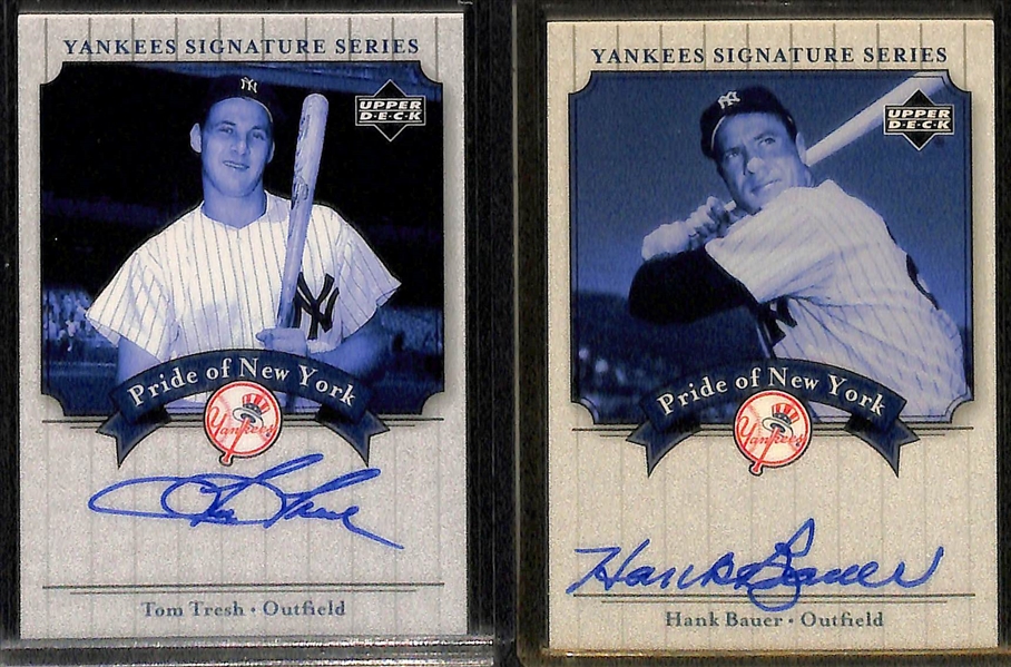 Lot Of 25 Yankees Autograph Cards w. Don Mattingly