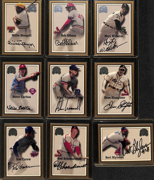 Lot Of 9 Fleer Greats Autograph Cards w. Stargell & Gibson