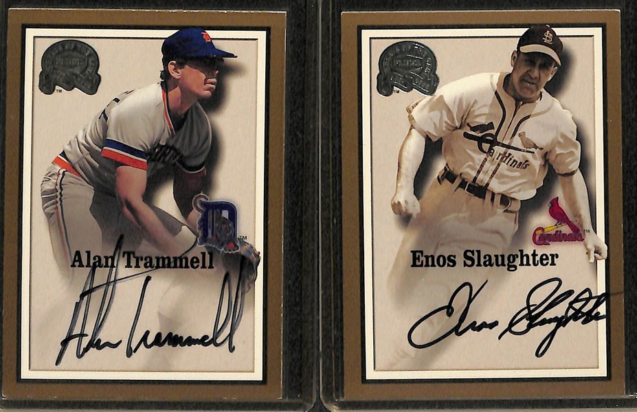 Lot Of 9 Fleer Greats Autograph Cards w. Stargell & Gibson
