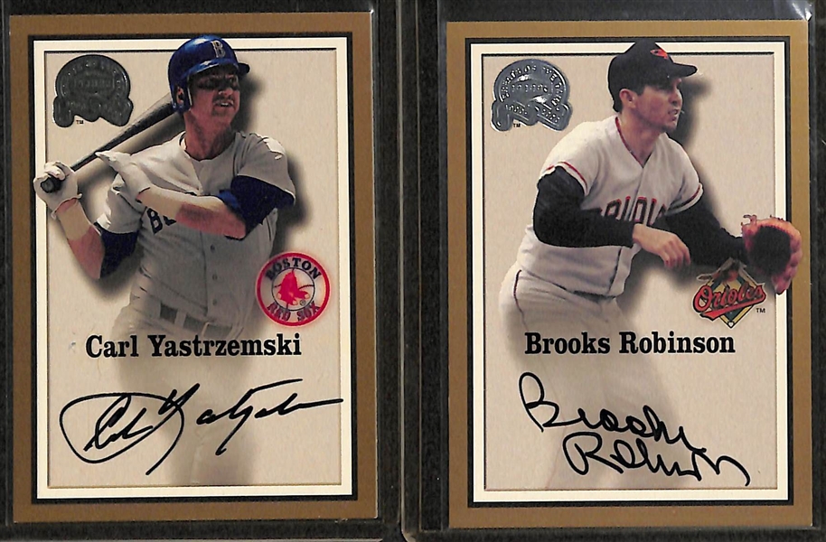 Lot Of 10 Fleer Greats Autograph Cards w. Yastrzemski