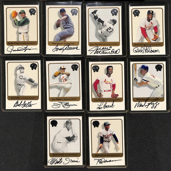 Lot Of 10 Fleer Greats Autograph Cards w. Tom Seaver