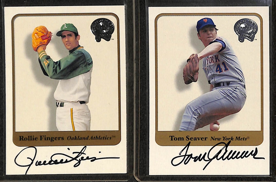 Lot Of 10 Fleer Greats Autograph Cards w. Tom Seaver