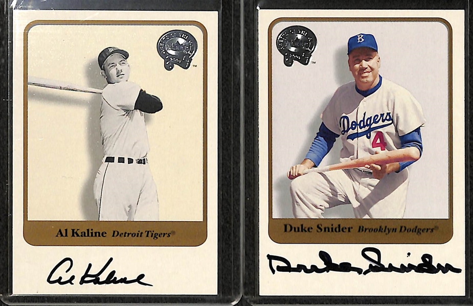 Lot Of 10 Fleer Greats Autograph Cards w. Schmidt & Musial