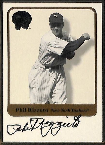 Lot Of 5 Yankees Fleer Greats Autograph Cards w. Berra & Ford