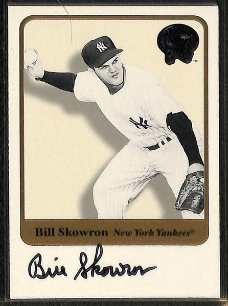 Lot Of 5 Yankees Fleer Greats Autograph Cards w. Berra & Ford
