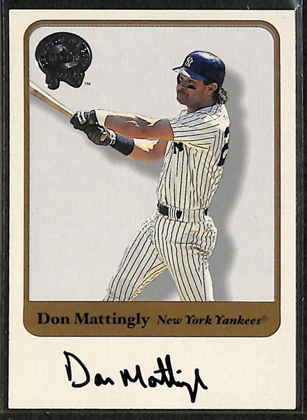 Lot Of 5 Yankees Fleer Greats Autograph Cards w. Mattingly & Jackson