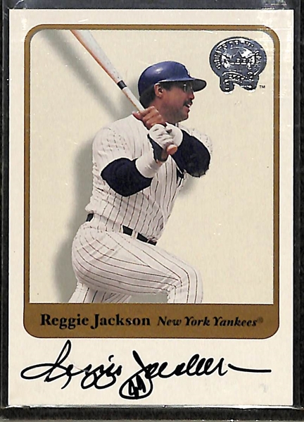 Lot Of 5 Yankees Fleer Greats Autograph Cards w. Mattingly & Jackson