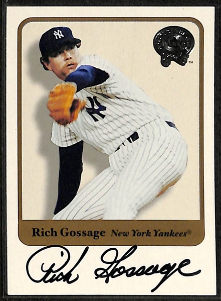 Lot Of 5 Yankees Fleer Greats Autograph Cards w. Mattingly & Jackson