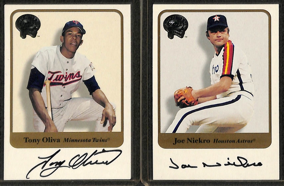 Lot Of 17 Fleer Greats Autograph Cards w. Rocky Colavito