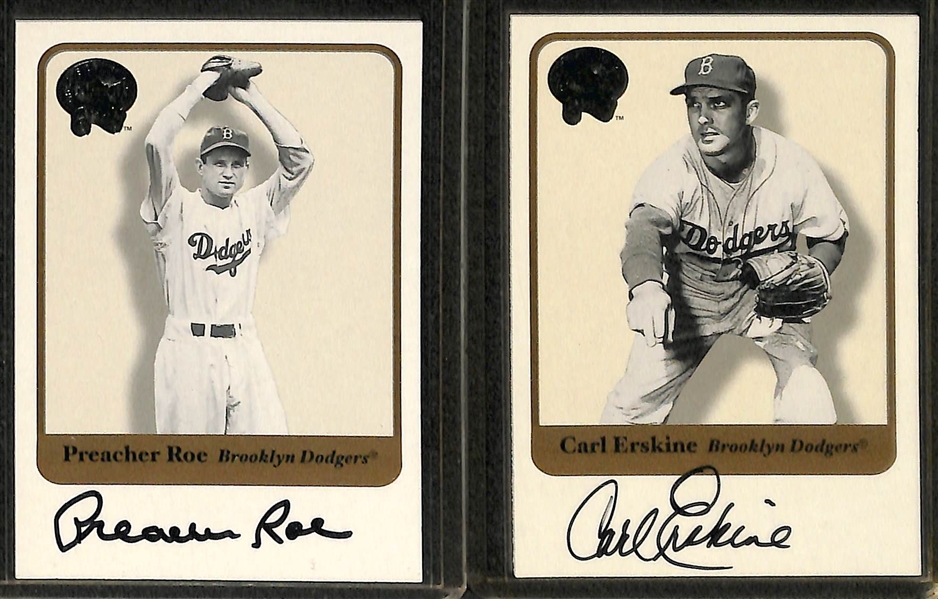 Lot Of 17 Fleer Greats Autograph Cards w. Rocky Colavito