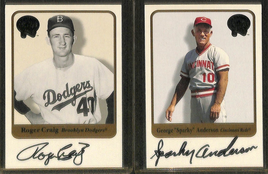 Lot Of 17 Fleer Greats Autograph Cards w. Rocky Colavito