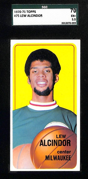 Lot Of 3 1970-71 Topps Cards Graded - Aldindor - Chamberlain - Havlicek