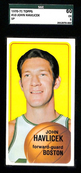 Lot Of 3 1970-71 Topps Cards Graded - Aldindor - Chamberlain - Havlicek
