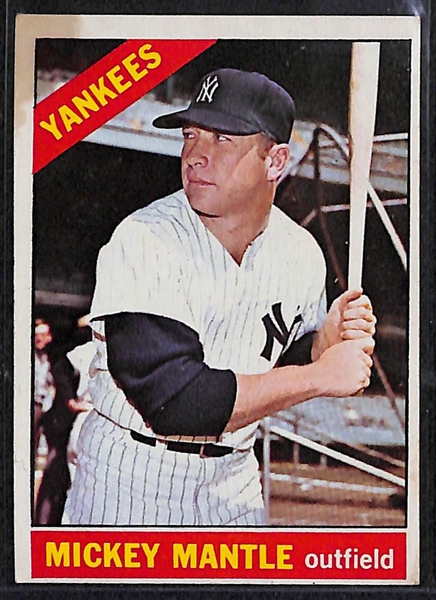 Lot Of 3 1966 Topps Mickey Mantle Cards