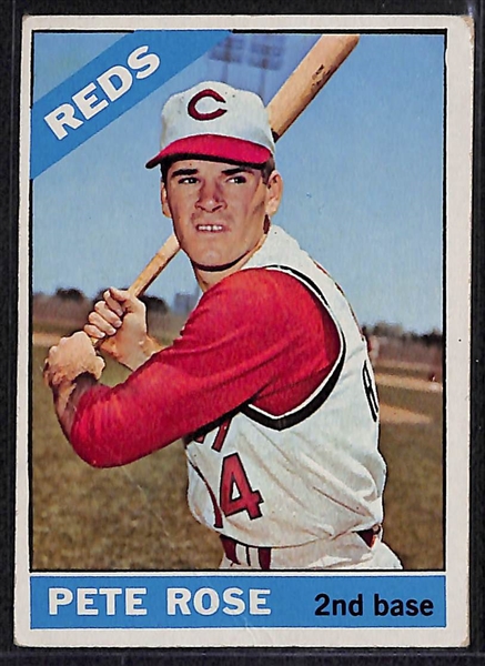 Lot Of 3 1966 Topps Pete Rose Cards