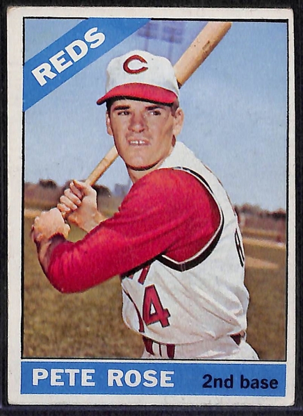 Lot Of 3 1966 Topps Pete Rose Cards
