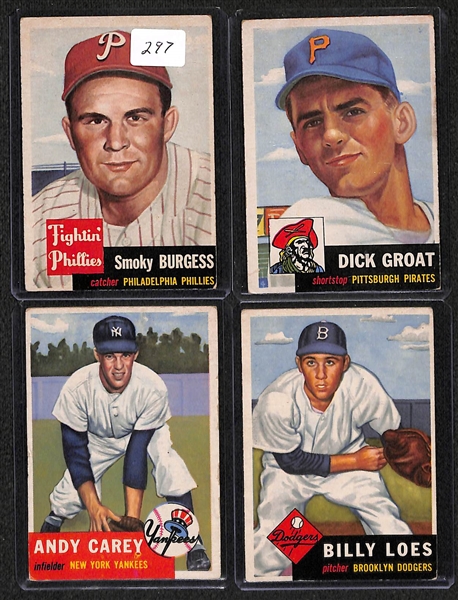 Lot Of 23 1953 Topps Baseball Cards w. Burgess