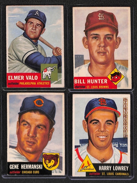 Lot Of 23 1953 Topps Baseball Cards w. Burgess