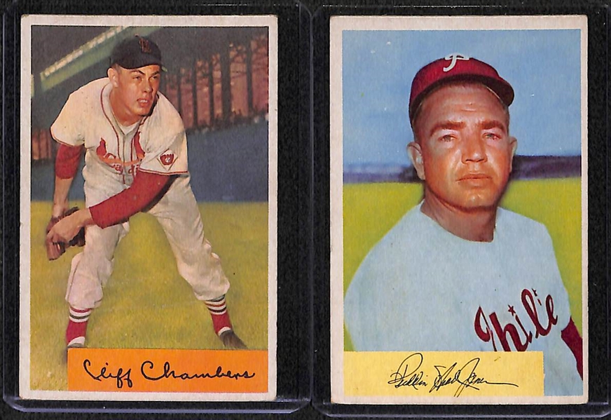 Lot Of 18 1953-54 Bowman Baseball Cards w. Whitey Ford