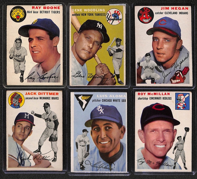 Lot Of 51 1954 Topps Baseball Cards w. Richie Ashburn
