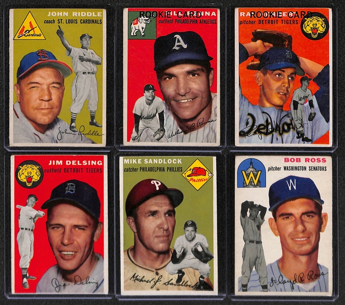 Lot Of 51 1954 Topps Baseball Cards w. Richie Ashburn