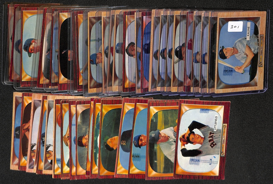 Lot Of 44 1955 Bowman Baseball Cards w. Al Kaline