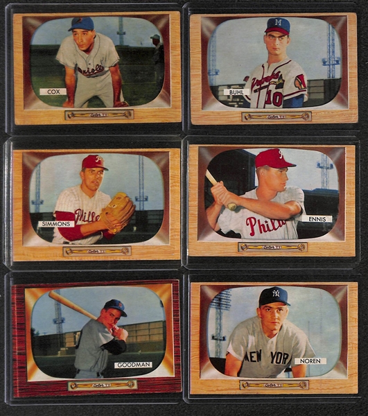 Lot Of 44 1955 Bowman Baseball Cards w. Al Kaline