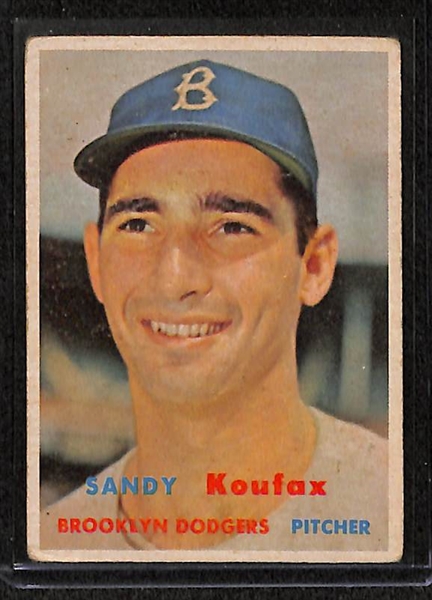 1957 Topps Brooks Robinson Rookie Card & Sandy Koufax Card