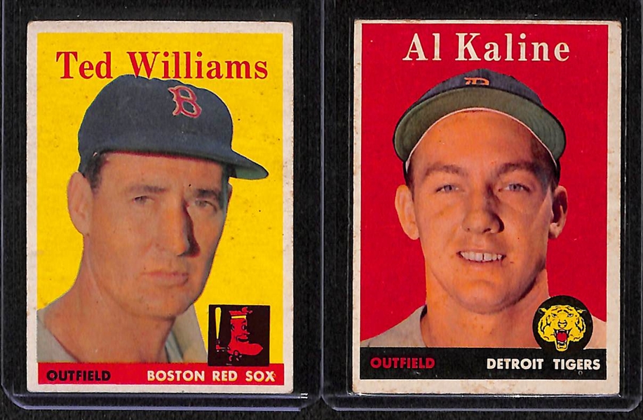 Lot of 5 - 1958 Star Cards w. Ted Williams