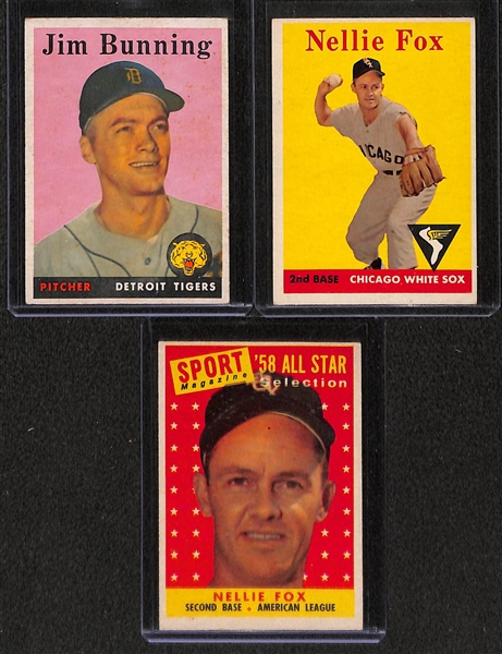 Lot of 5 - 1958 Star Cards w. Ted Williams