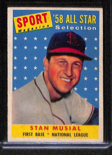 Lot of 5 - 1958 Star Cards w. Willie Mays x2