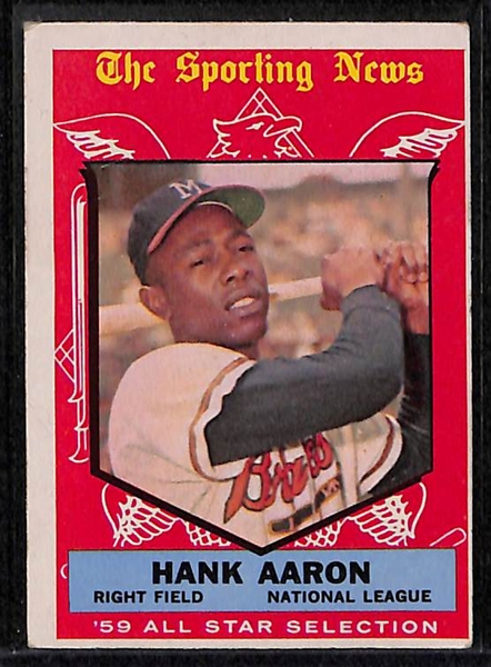 Lot of 5 - 1959 Star Cards w. Hank Aaron