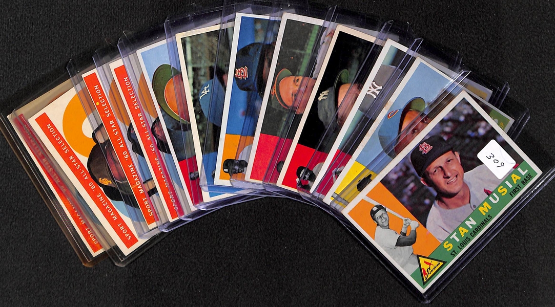 Lot of 12 - 1960 Topps Star Cards w. Stan Musial