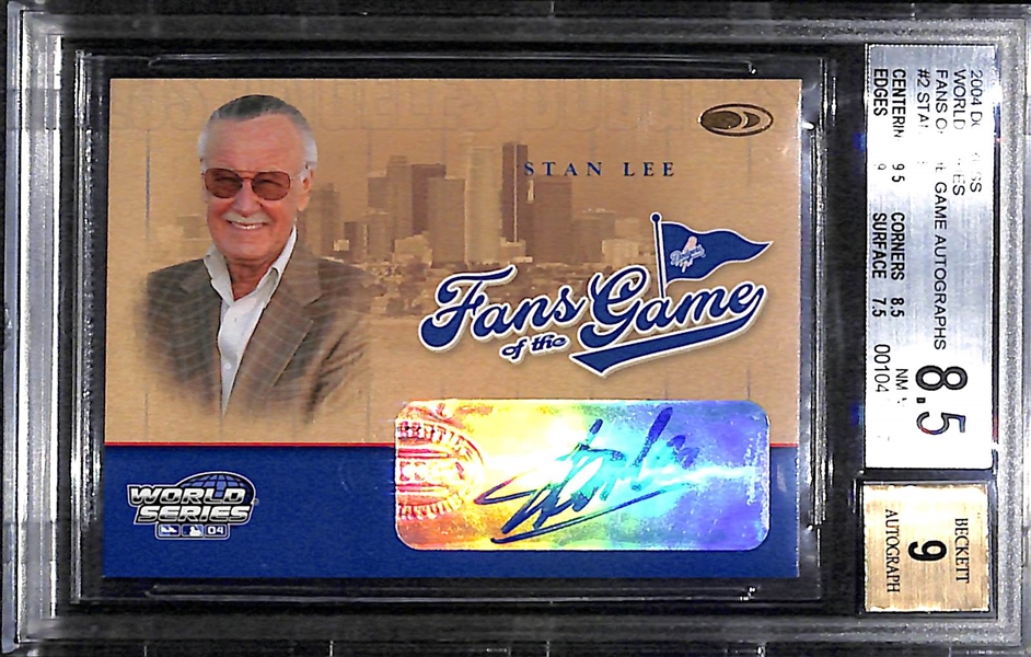 2004 Donruss Stan Lee Fans Of The Game Autograph Card Graded BGS 8.5 (w/ 9 Autograph Grade)