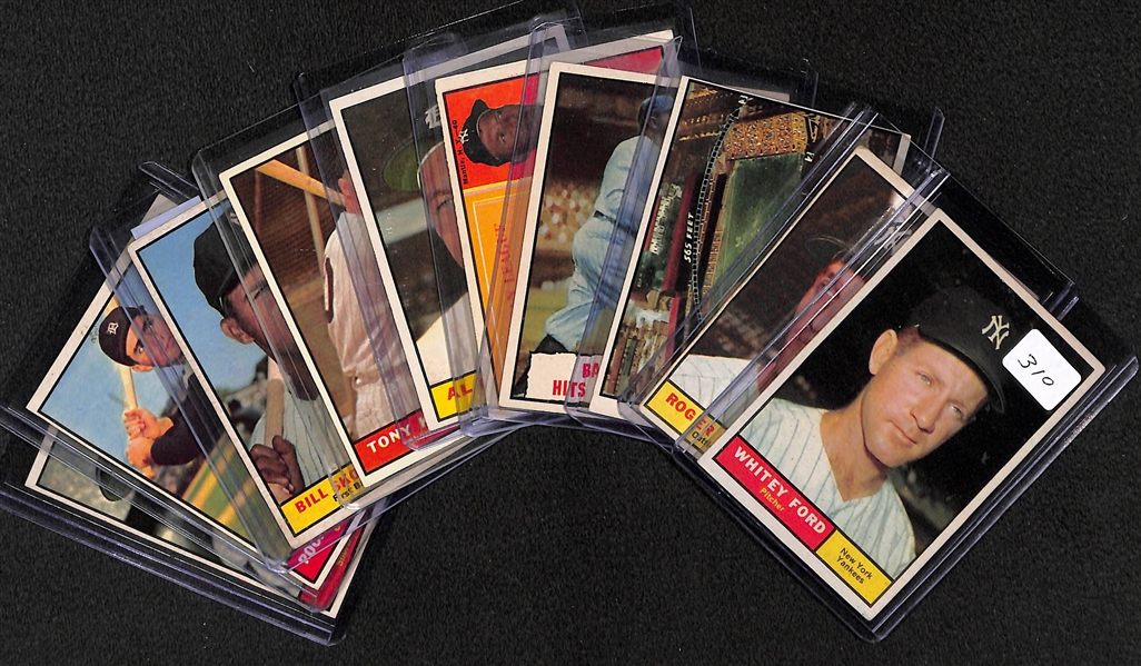 Lot of 10 - 1961 Topps Star Cards w. Ford