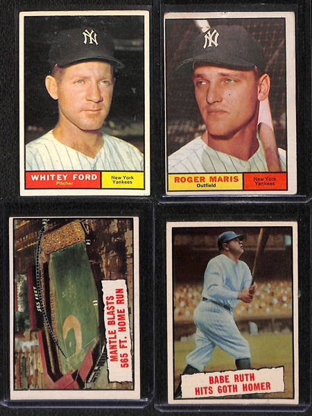 Lot of 10 - 1961 Topps Star Cards w. Ford