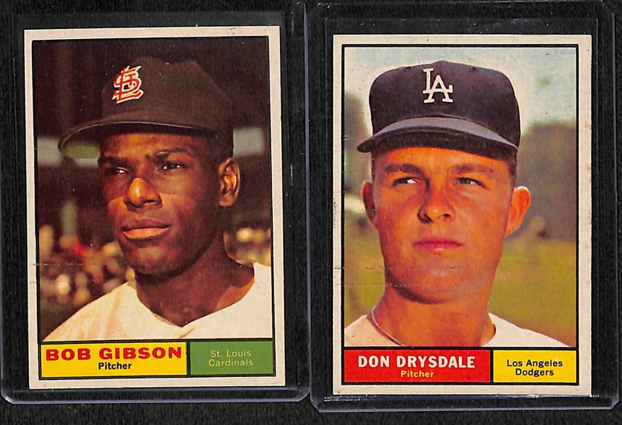 Lot of 10 - 1961 Topps Star Cards w. Clemente