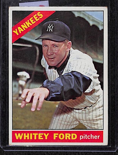 Lot of 6 - 1966 Topps Cards - Mantle, Ford, B. Robinson x4