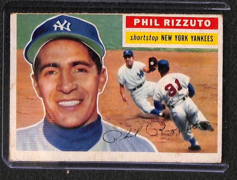 Lot of 125+ Assorted 1956 Topps Baseball Cards w. Roy Campanella