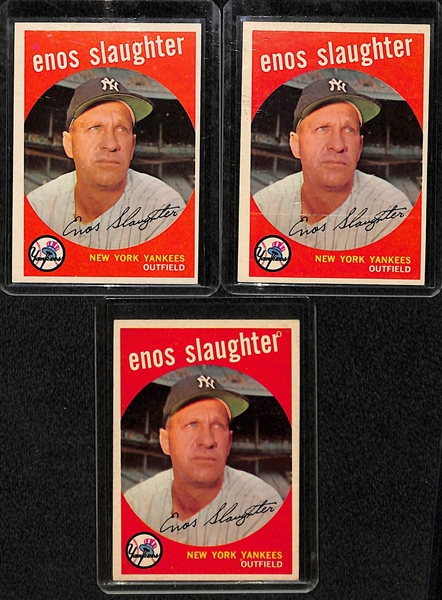 Lot of 150+ Assorted 1959 Topps Baseball Cards w. Frank Robinson