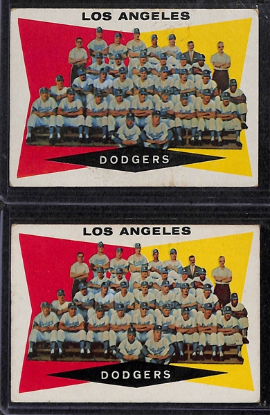 Lot of 190+ Assorted 1960 Topps Baseball Cards w. Al Kaline x4