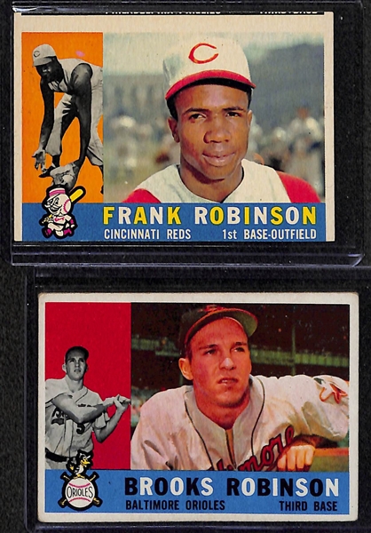 Lot of 190+ Assorted 1960 Topps Baseball Cards w. Al Kaline x4