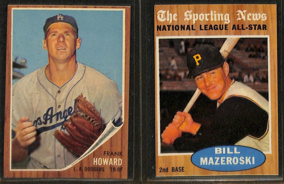 Lot of 100+ Assorted 1962 Topps Baseball Cards w. Whitey Ford