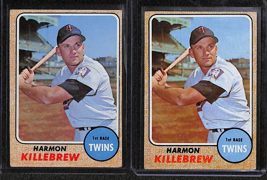 Lot of 150+ Assorted 1968 Topps Baseball Cards w. Roberto Clemente