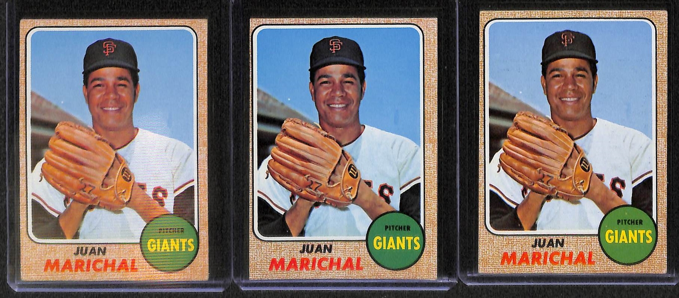 Lot of 150+ Assorted 1968 Topps Baseball Cards w. Roberto Clemente