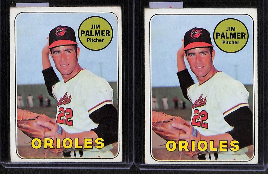 Lot of 150+ Assorted 1969 Topps Baseball Cards w. Rod Carew x2