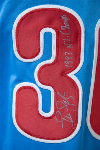 Steve Jeltz Signed Phillies Jersey 
