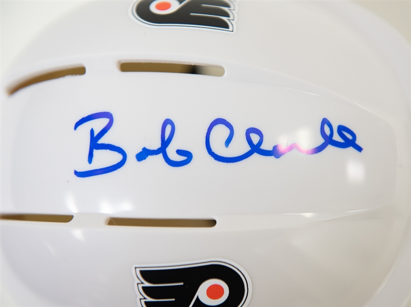 Bob Clarke Signed Flyers Mini Helmet